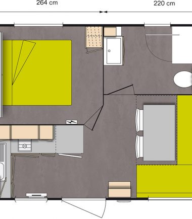 Plan Mobil-home Confort 1 chambre