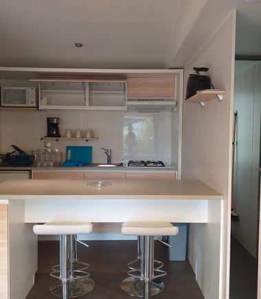 Kitchenette du Mobil-home Confort plus 2 chambres