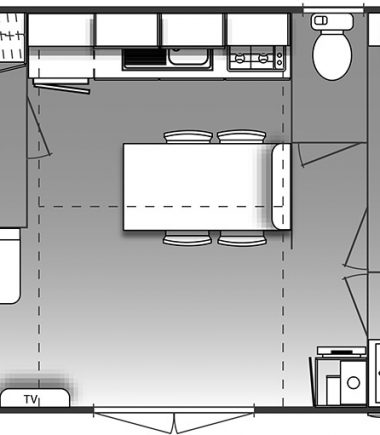 Plan du Mobil-home Confort plus 2 chambres
